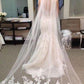 Lace Edge Chapel Length Tulle With Applique Wedding Veils