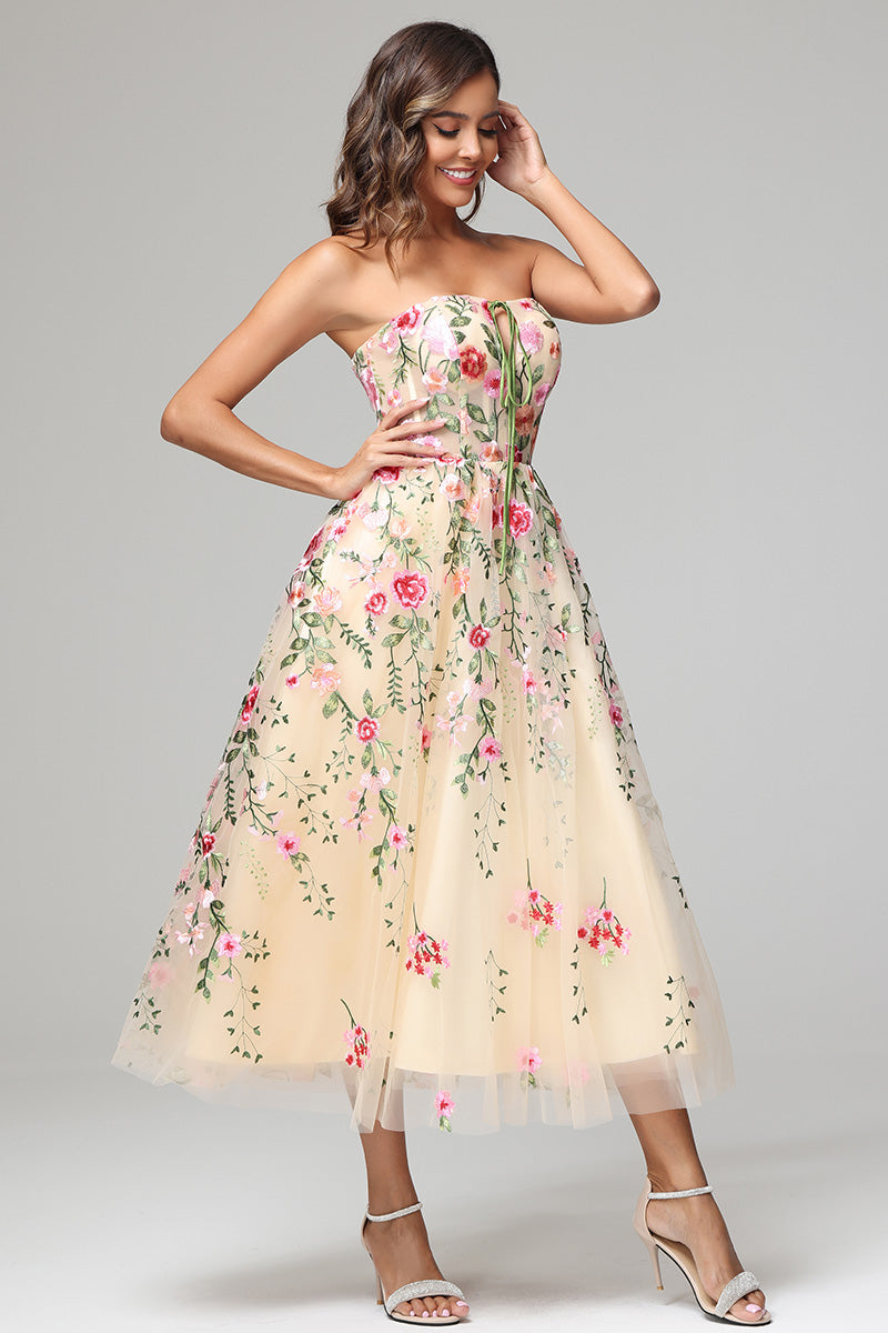 Tea Length Floral Dress Light Pink Floral Dress Pleated Midi Dress Bustier Dress Lulus Tea Length Floral Dress Light Pink Floral Dress Pleated Midi Dress Bustier Dress Lulus